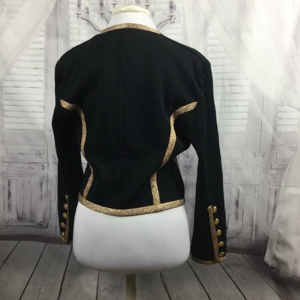Vintage Yves Saint Laurent Black Cardigan Blazer - Picture 3 of 10